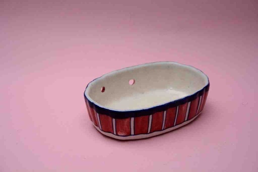 [PK0023-CF-BPO-025813] Blue Pottery Soap Dish