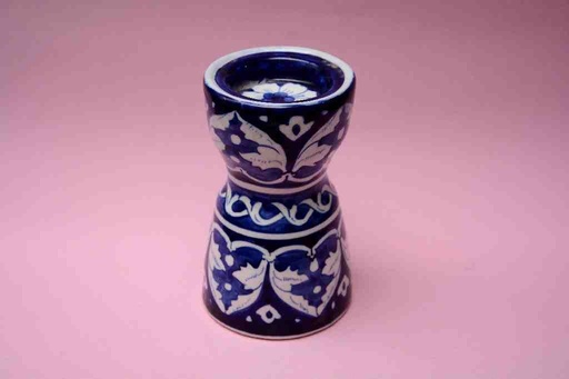 [PK0023-CF-BPO-025814] Blue Pottery Candle Stand