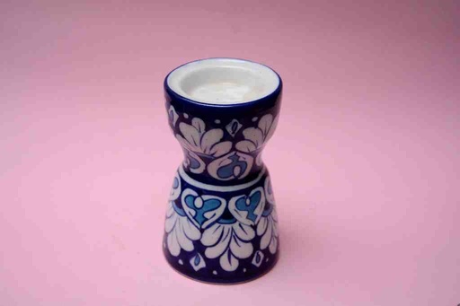 [PK0023-CF-BPO-025815] Blue Pottery Candle Stand