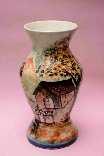 [PK0023-HM-VAS-025868] Blue Pottery Flower Vase