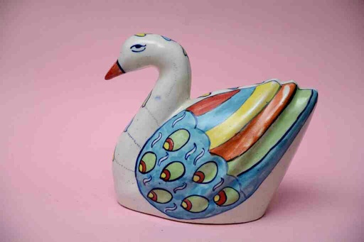 [PK0023-CF-BPO-025907] Blue Pottery Miniature Duck