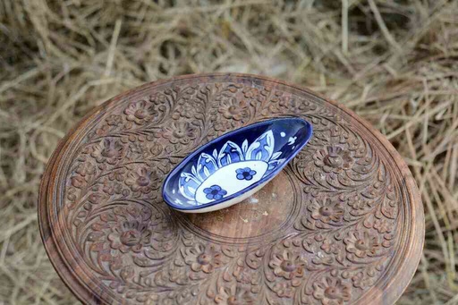 [PK0363-CF-BPO-026069] Blue Pottery Small Raita/Dry Fruit Tray