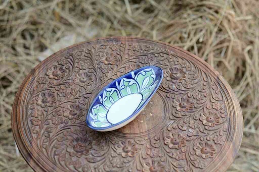 [PK0363-CF-BPO-026073] Blue Pottery Small Raita/Dry Fruit Tray