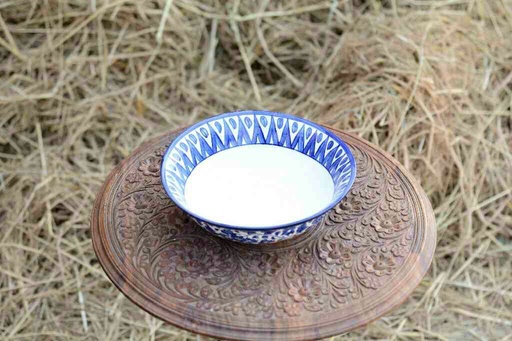 [PK0363-CF-BPO-026102] Blue Pottery Deep Soup Bowl