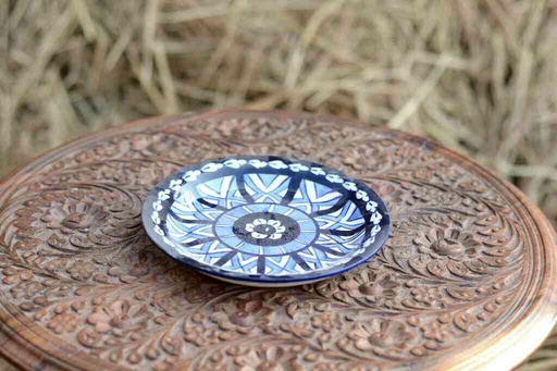 [PK0363-CF-BPO-026240] Blue Pottery Quarter Plate