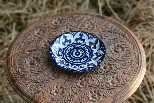 [PK0363-CF-BPO-026241] Blue Pottery Quarter Plate