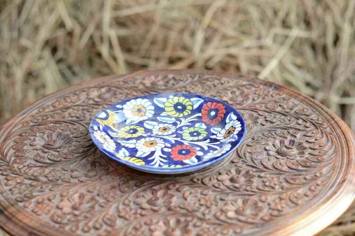 [PK0363-CF-BPO-026246] Blue Pottery Quarter Plate