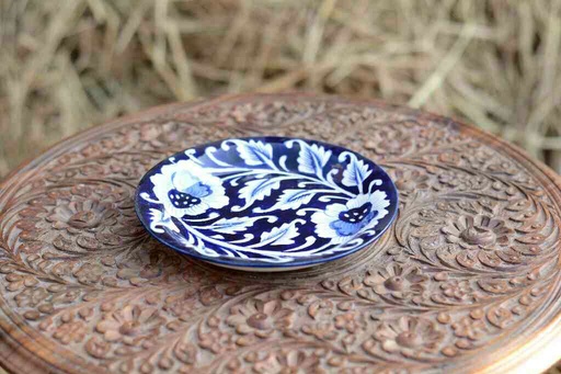 [PK0363-CF-BPO-026252] Blue Pottery Quarter Plate