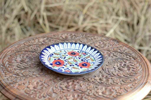 [PK0363-CF-BPO-026254] Blue Pottery Quarter Plate