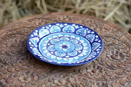 [PK0363-CF-BPO-026260] Blue Pottery Half Plate