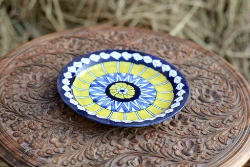 [PK0363-CF-BPO-026262] Blue Pottery Half Plate