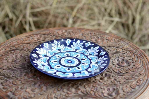 [PK0363-CF-BPO-026265] Blue Pottery Half Plate