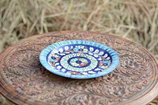 [PK0363-CF-BPO-026273] Blue Pottery Half Plate