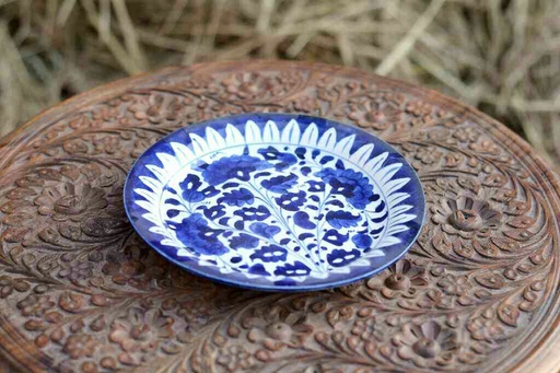 [PK0363-CF-BPO-026276] Blue Pottery Half Plate