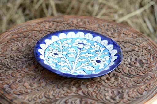 [PK0363-CF-BPO-026277] Blue Pottery Half Plate