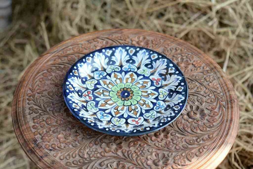 [PK0363-CF-BPO-026280] Blue Pottery Dinner Plate