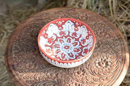 [PK0363-HM-TBW-026351] Blue Pottery Bowl