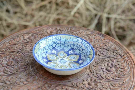 [PK0363-CF-BPO-026397] Blue Pottery Bowl