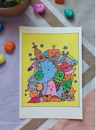 [PK5239-AR-DRW-027557] Doodle Art Drawing