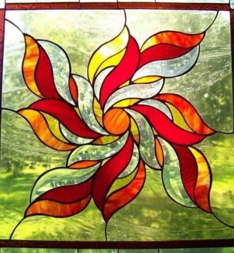 [PK5232-AR-ACR-027827] Gorgeous Stained Glass Painting