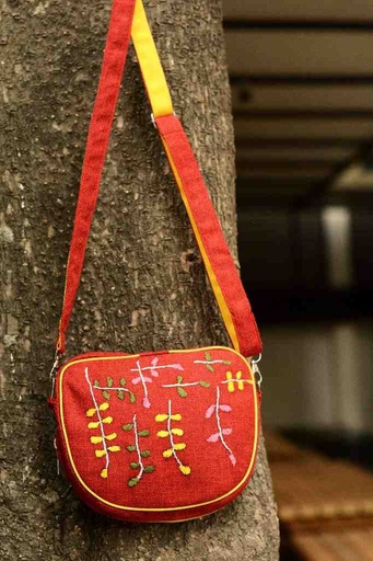 [PK5848-BG-HAN-027896] Hazara Phulkari Embroidered Handbag