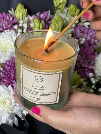 [PK8378-HM-DCR-028213] Lavender Candle 