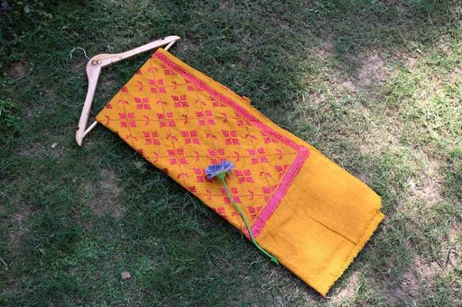 [PK3778-AR-DRW-028710] Embroidered Phulkari Shawl