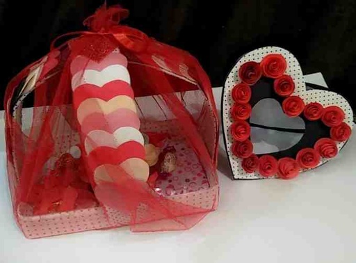 [PK5232-CF-BON-029139] Love Basket With Red Card 