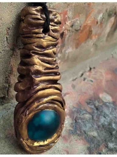 [PK5419-JW-NCK-029677] Hand sculpted pendant necklace 