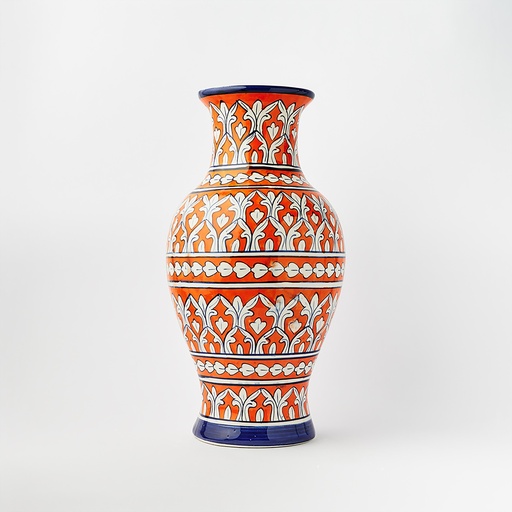 [PK9650-HM-JAR-029839] Blue Pottery Vase (Red)