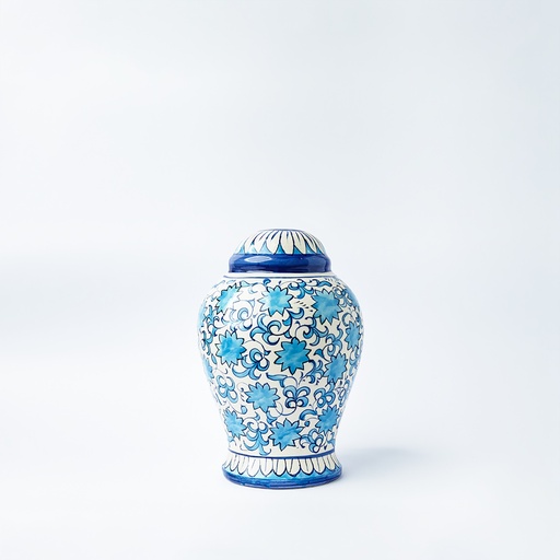 [PK9650-HM-LMP-029846] Blue Pottery Table Lamp (B-C)