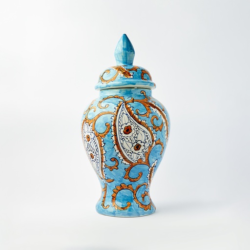 [PK9650-HM-JAR-029847] Blue Pottery Chinese Jar - III