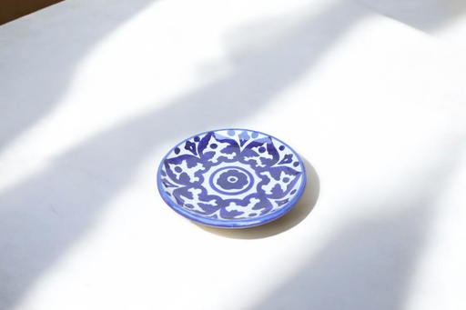 [PK9650-HM-BKT-029997] Blue Pottery Plate