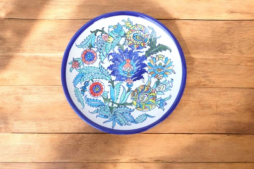 [PK9650-HM-BKT-030044] Blue Pottery Full Plate