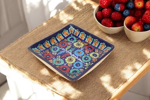 [PK9650-HM-BKT-030049] Blue Pottery Full Plate