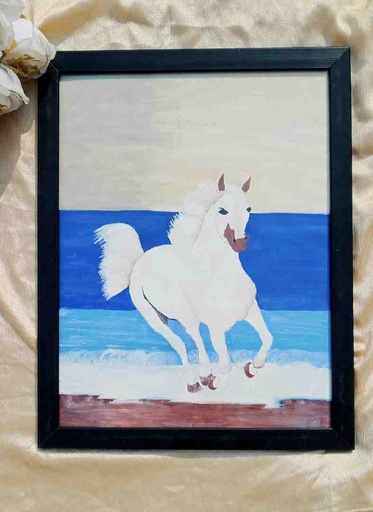 [PK9973-AR-WAT-030178] Horse Painting 