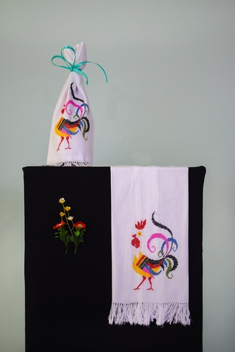 [21-T-11] Guest Towel - rooster