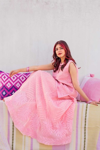 [k-43-24] Flamingo pink dress