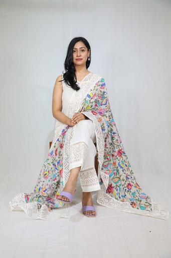 [D-22-24] Applique Kantha Dupatta