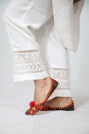 [T-22-24] Mukaish Applique Pants