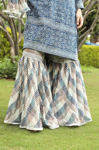 [K-63-24] PRINTED GHRARA AND DUPATTA
