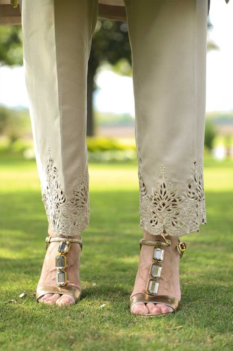 [K-99-29] Embroidered Beige Pants