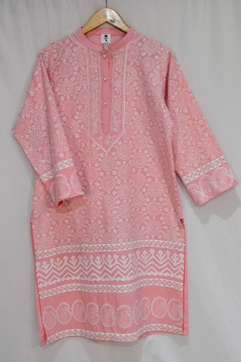 [5] Pink Shadow Embroidered kurta