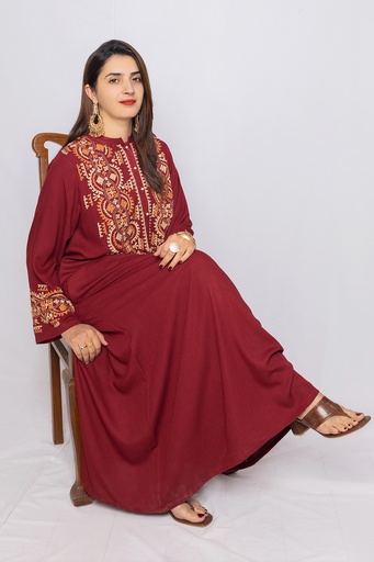 [1-KP-25] Vibrant Maroon Kaftan
