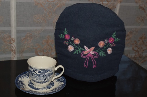 [VC-EG-TC-10] TC-10 Deep Blue Jacquard Teacozy