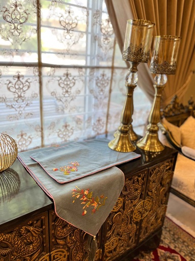 [VC-EG-DS-19] DS-19 Blue Jute Dining Set