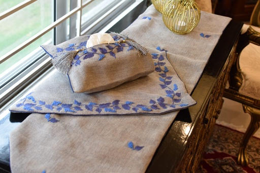 [VC-EG-DS-28] DS-28 Grey Jacquard Dining Set