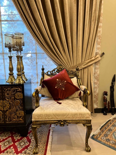 [VC-EG-C-16] C-16 Burgundy Velvet Hand Embroidered Cushion Covers Set