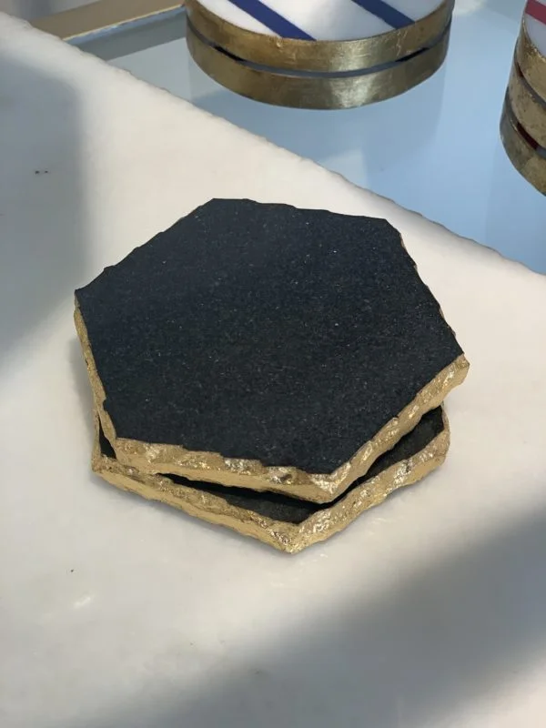 [VC-RAKH-PC-10102] Marble Coasters – Black
