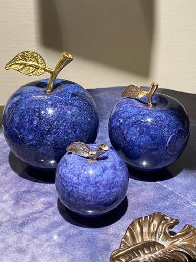 [VC-RAKH-014] Set of 3 Marble Apples – Blue
